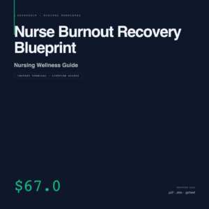 Nurse Burnout Recovery Blueprint | Nursing Wellness Guide | Nurse Self Care Ebook | Night Shift Nurse Resource | Burnout Recovery Plan