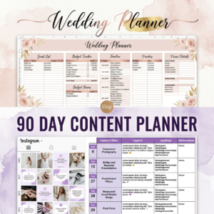 90-Day Content Planner Spreadsheet | Social Media Calendar Template | Content Calendar Google Sheets | Creator Planner Instant Download