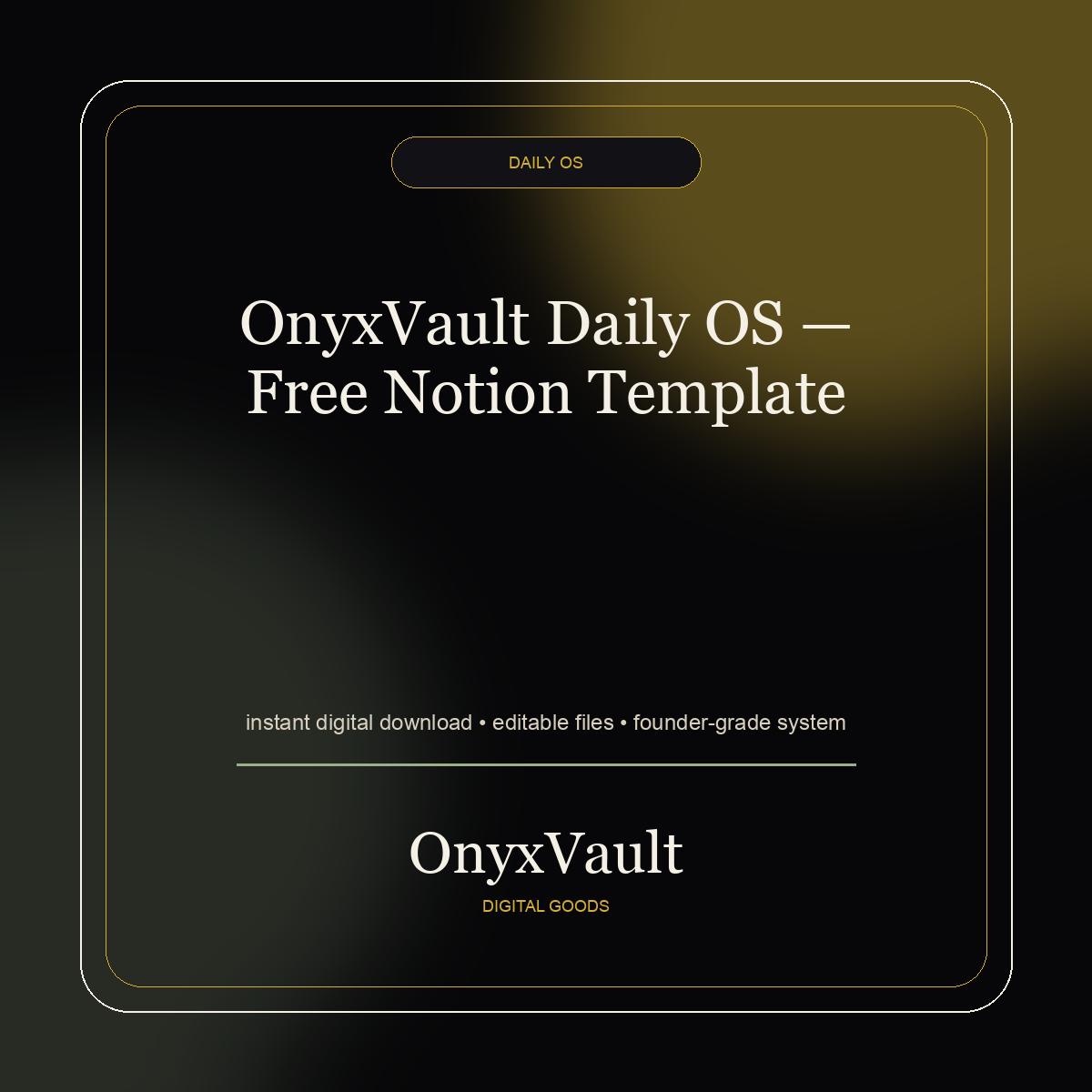 OnyxVault digital product cover