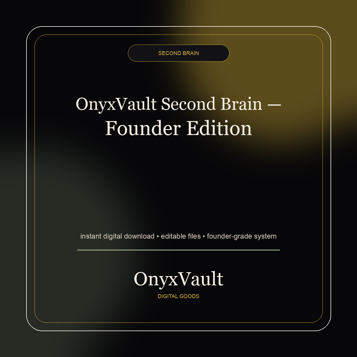 OnyxVault digital product cover