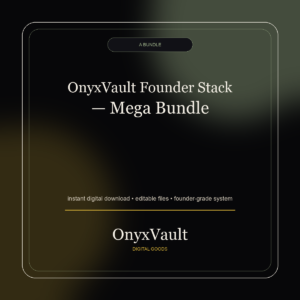 OnyxVault digital product cover