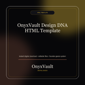 OnyxVault digital product cover