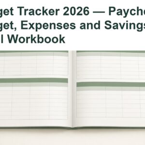 Budget Tracker 2026 Excel workbook illustration 01
